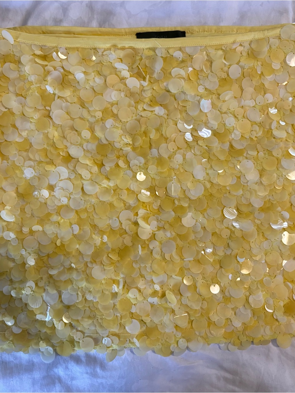 Zara Yellow Sequin Mini Skirt